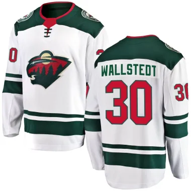 Breakaway Jesper Wallstedt White Minnesota Wild Away Jersey - Men's